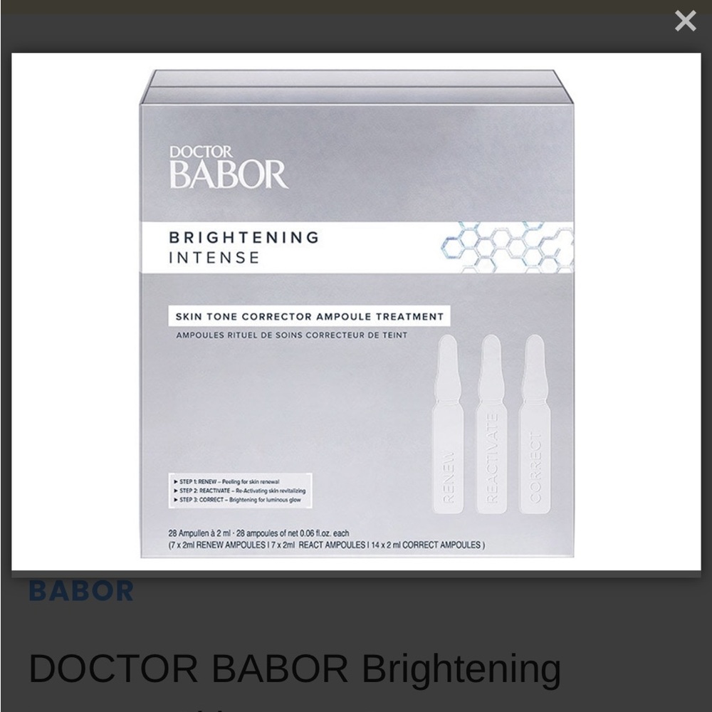 Doctor Babor brightening skin tone corrector treatment